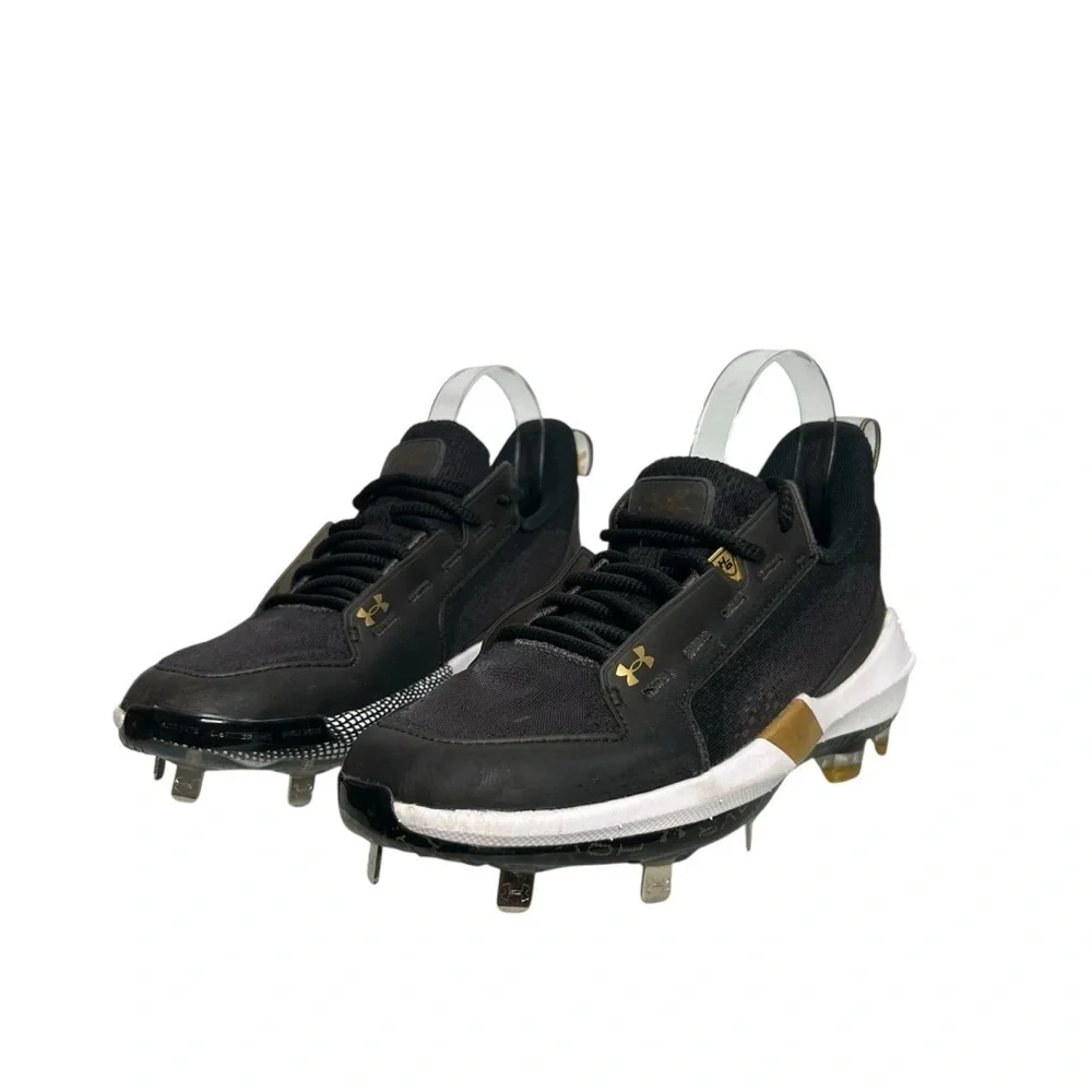 Under Armour Harper 6 Low ST Baseball Cleat Black Metallic Gold Sports Men’s 7